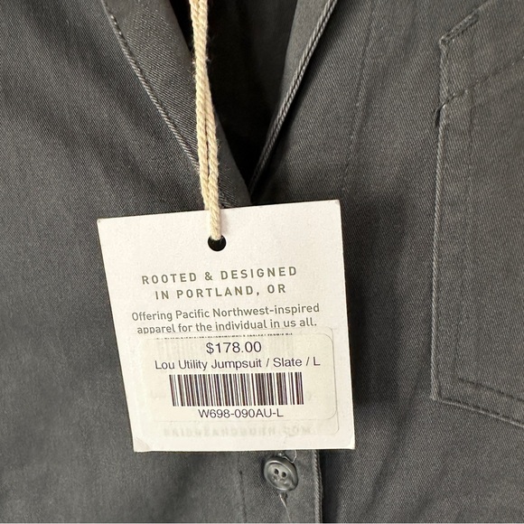 Bridge & Burn The Lou Utility Jumpsuit NWT NEW Large Slate - Picture 6 of 13
